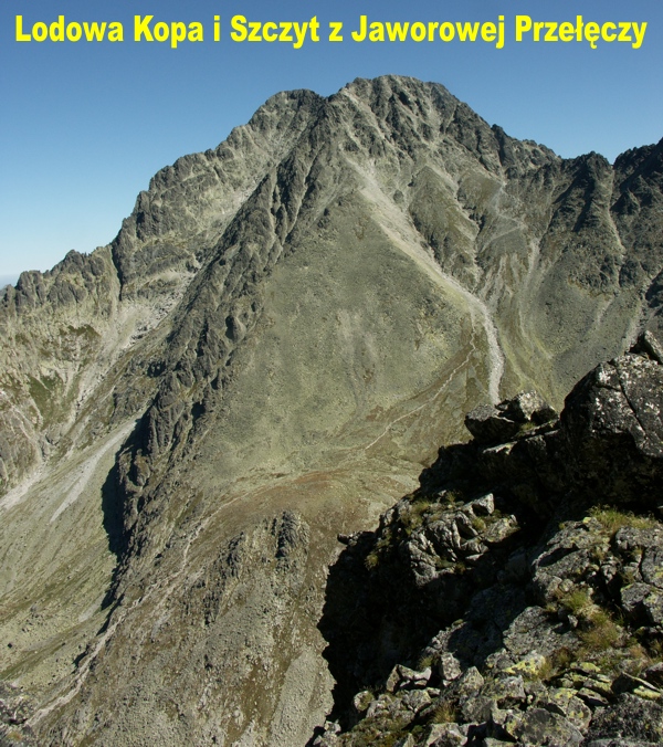 Lodowa Przełęcz z Jaworowej Przełęczy